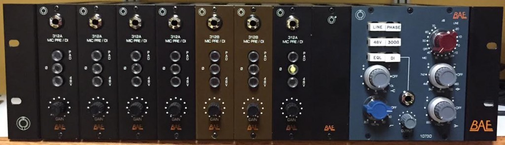 BAE Audio 500 series rack, similar to the one used on Rod Stewart's drums