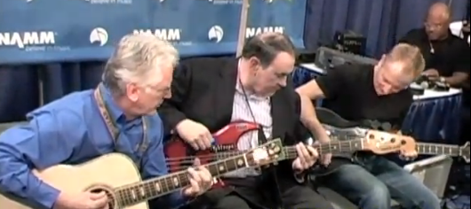 Phil Collen Jams with Mike Huckabee at NAMM 2011