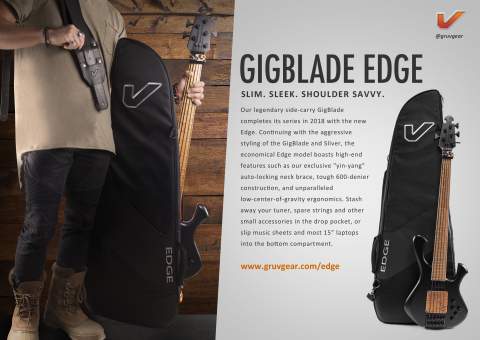 Gruv Gear Introduces New GigBlade Edge Side-Carry Guitar Bag at NAMM 2018